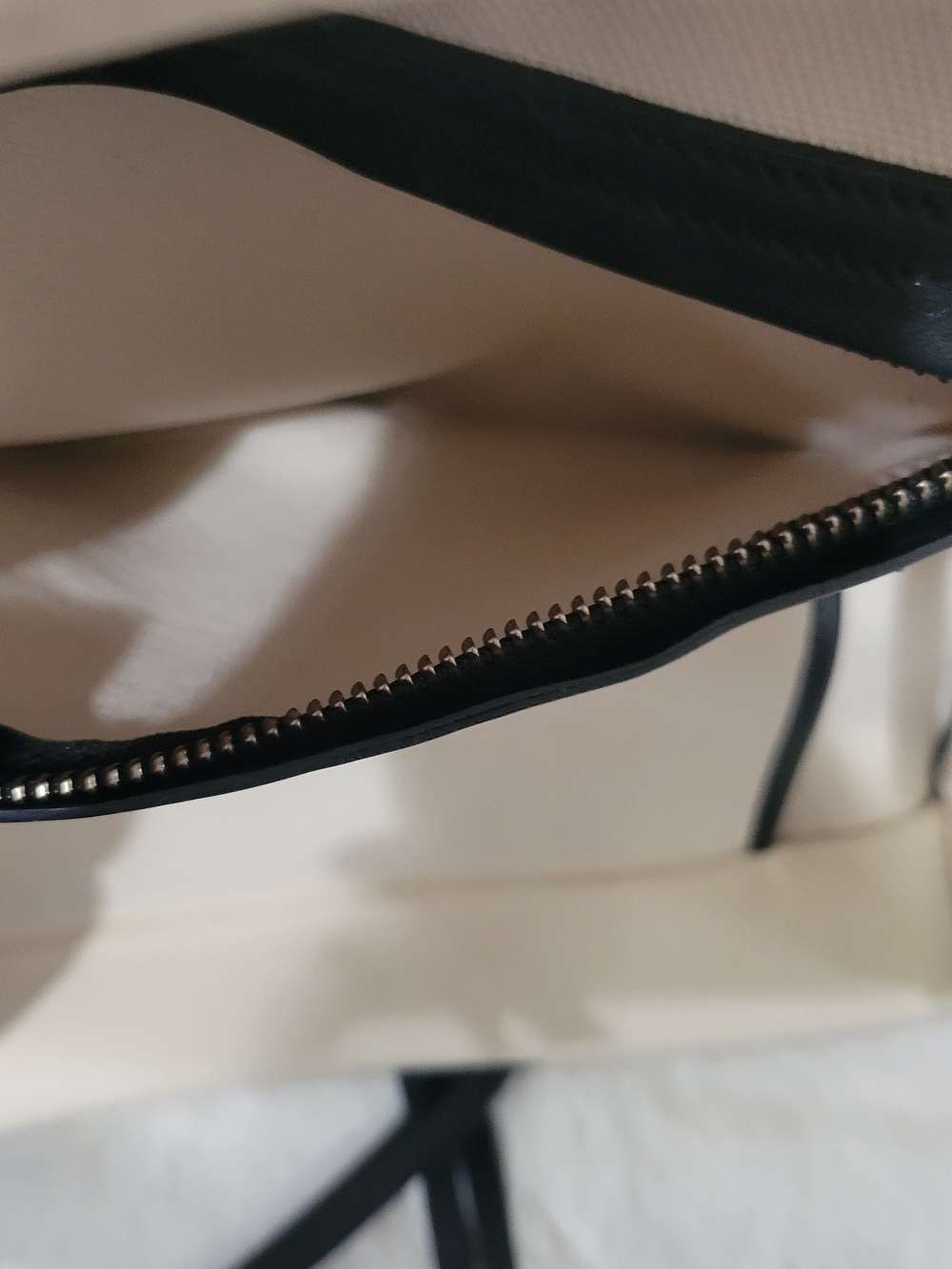 Celine Cream Canvas Tote with Black Trim - Picture 5 of 11